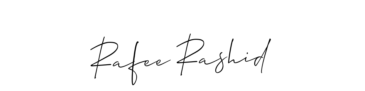 Design your own signature with our free online signature maker. With this signature software, you can create a handwritten (Allison_Script) signature for name Rafee Rashid. Rafee Rashid signature style 2 images and pictures png