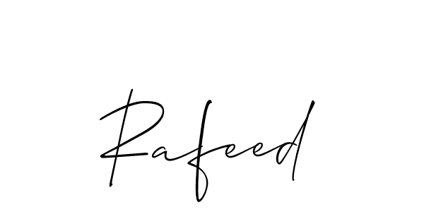 Use a signature maker to create a handwritten signature online. With this signature software, you can design (Allison_Script) your own signature for name Rafeed. Rafeed signature style 2 images and pictures png