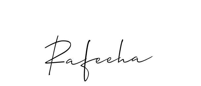 You should practise on your own different ways (Allison_Script) to write your name (Rafeeha) in signature. don't let someone else do it for you. Rafeeha signature style 2 images and pictures png