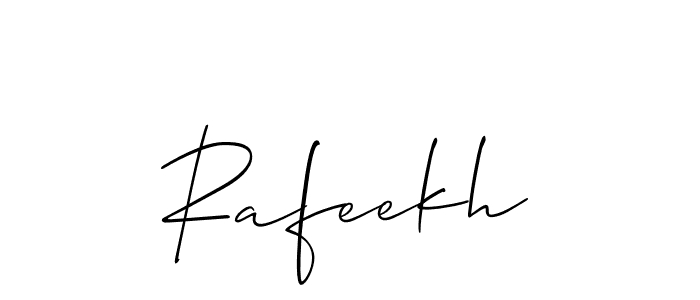 Create a beautiful signature design for name Rafeekh. With this signature (Allison_Script) fonts, you can make a handwritten signature for free. Rafeekh signature style 2 images and pictures png