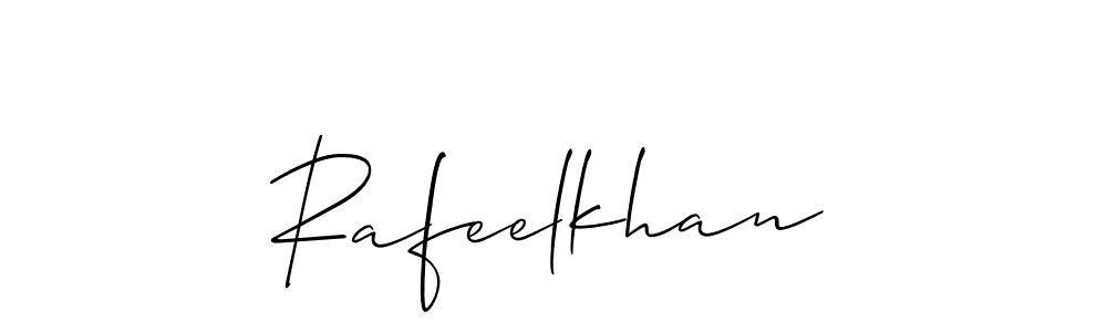 It looks lik you need a new signature style for name Rafeelkhan. Design unique handwritten (Allison_Script) signature with our free signature maker in just a few clicks. Rafeelkhan signature style 2 images and pictures png