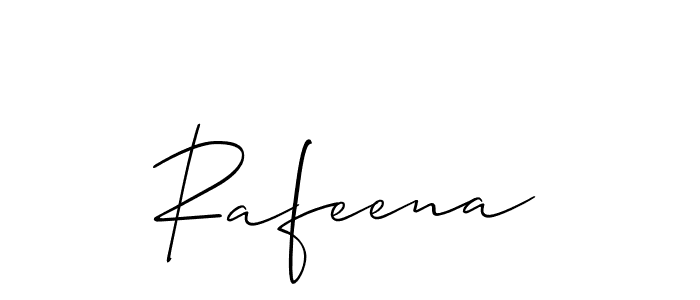 How to make Rafeena signature? Allison_Script is a professional autograph style. Create handwritten signature for Rafeena name. Rafeena signature style 2 images and pictures png