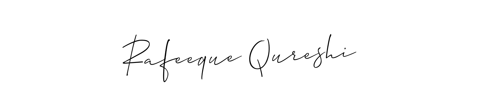 How to make Rafeeque Qureshi signature? Allison_Script is a professional autograph style. Create handwritten signature for Rafeeque Qureshi name. Rafeeque Qureshi signature style 2 images and pictures png