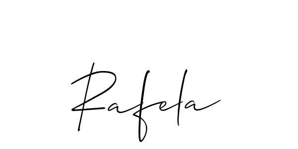 Design your own signature with our free online signature maker. With this signature software, you can create a handwritten (Allison_Script) signature for name Rafela. Rafela signature style 2 images and pictures png