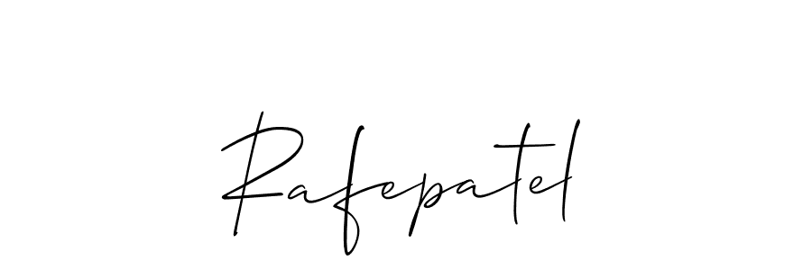 Design your own signature with our free online signature maker. With this signature software, you can create a handwritten (Allison_Script) signature for name Rafepatel. Rafepatel signature style 2 images and pictures png