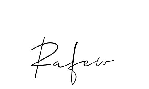 Make a beautiful signature design for name Rafew. With this signature (Allison_Script) style, you can create a handwritten signature for free. Rafew signature style 2 images and pictures png