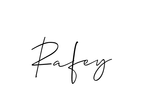 Design your own signature with our free online signature maker. With this signature software, you can create a handwritten (Allison_Script) signature for name Rafey. Rafey signature style 2 images and pictures png