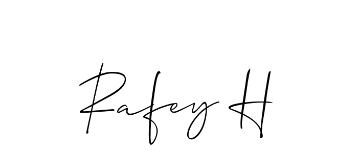 Allison_Script is a professional signature style that is perfect for those who want to add a touch of class to their signature. It is also a great choice for those who want to make their signature more unique. Get Rafey H name to fancy signature for free. Rafey H signature style 2 images and pictures png