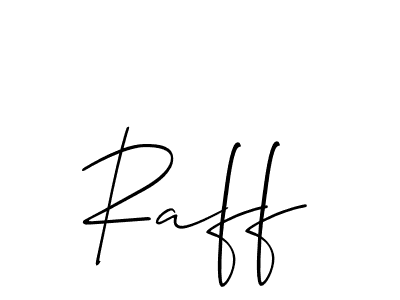 Make a beautiful signature design for name Raff. With this signature (Allison_Script) style, you can create a handwritten signature for free. Raff signature style 2 images and pictures png