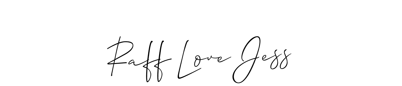 How to make Raff Love Jess signature? Allison_Script is a professional autograph style. Create handwritten signature for Raff Love Jess name. Raff Love Jess signature style 2 images and pictures png