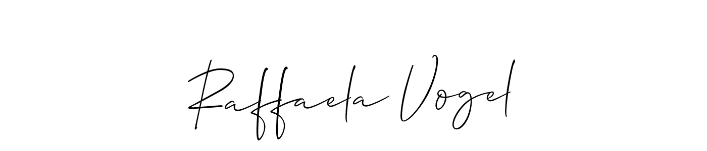 You should practise on your own different ways (Allison_Script) to write your name (Raffaela Vogel) in signature. don't let someone else do it for you. Raffaela Vogel signature style 2 images and pictures png