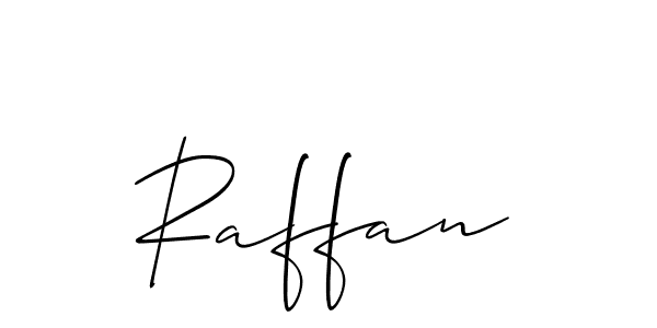 Use a signature maker to create a handwritten signature online. With this signature software, you can design (Allison_Script) your own signature for name Raffan. Raffan signature style 2 images and pictures png