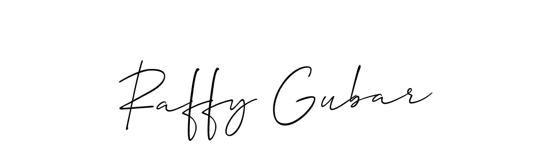 How to make Raffy Gubar signature? Allison_Script is a professional autograph style. Create handwritten signature for Raffy Gubar name. Raffy Gubar signature style 2 images and pictures png