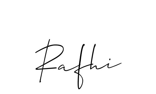 How to make Rafhi signature? Allison_Script is a professional autograph style. Create handwritten signature for Rafhi name. Rafhi signature style 2 images and pictures png