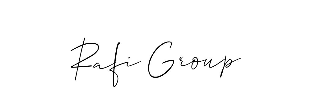 The best way (Allison_Script) to make a short signature is to pick only two or three words in your name. The name Rafi Group include a total of six letters. For converting this name. Rafi Group signature style 2 images and pictures png