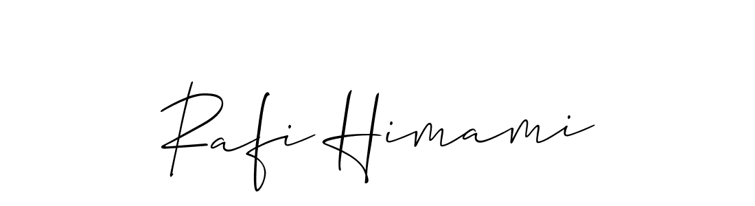 You should practise on your own different ways (Allison_Script) to write your name (Rafi Himami) in signature. don't let someone else do it for you. Rafi Himami signature style 2 images and pictures png