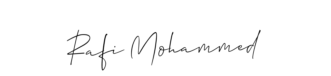 Use a signature maker to create a handwritten signature online. With this signature software, you can design (Allison_Script) your own signature for name Rafi Mohammed. Rafi Mohammed signature style 2 images and pictures png