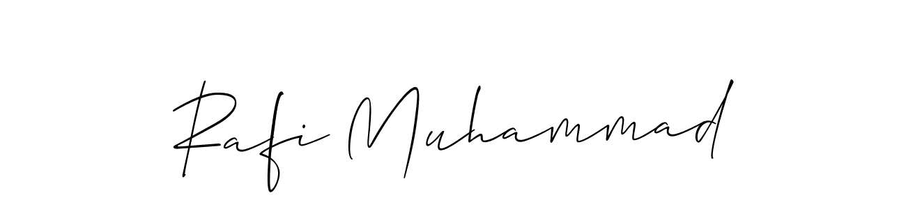 You should practise on your own different ways (Allison_Script) to write your name (Rafi Muhammad) in signature. don't let someone else do it for you. Rafi Muhammad signature style 2 images and pictures png