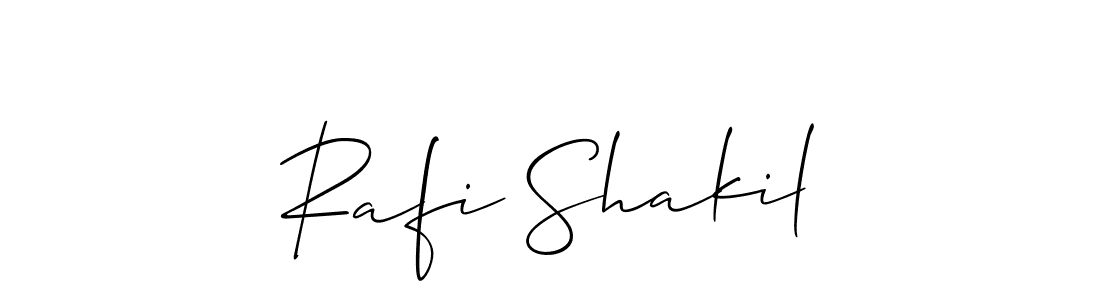 Use a signature maker to create a handwritten signature online. With this signature software, you can design (Allison_Script) your own signature for name Rafi Shakil. Rafi Shakil signature style 2 images and pictures png