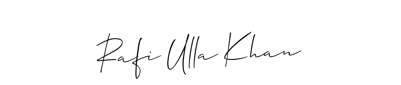 This is the best signature style for the Rafi Ulla Khan name. Also you like these signature font (Allison_Script). Mix name signature. Rafi Ulla Khan signature style 2 images and pictures png