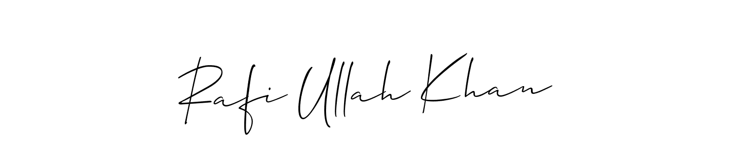 Create a beautiful signature design for name Rafi Ullah Khan. With this signature (Allison_Script) fonts, you can make a handwritten signature for free. Rafi Ullah Khan signature style 2 images and pictures png
