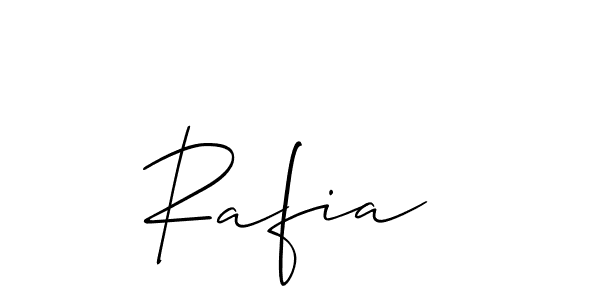 The best way (Allison_Script) to make a short signature is to pick only two or three words in your name. The name Rafia  include a total of six letters. For converting this name. Rafia  signature style 2 images and pictures png