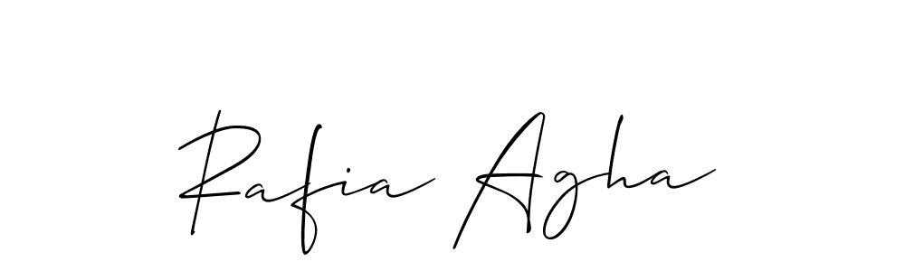 Rafia Agha stylish signature style. Best Handwritten Sign (Allison_Script) for my name. Handwritten Signature Collection Ideas for my name Rafia Agha. Rafia Agha signature style 2 images and pictures png