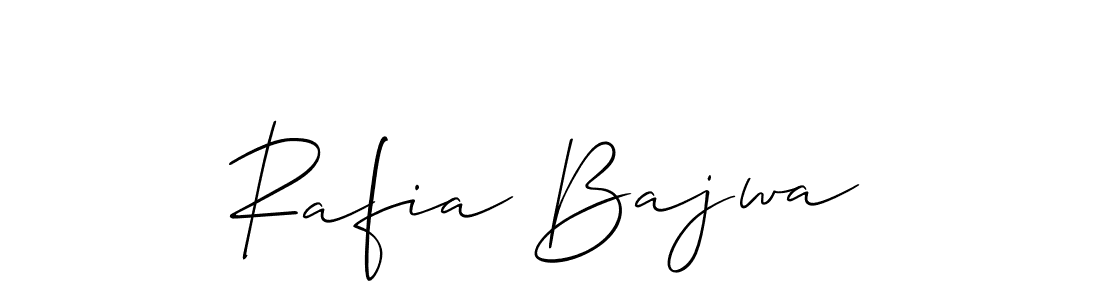 You should practise on your own different ways (Allison_Script) to write your name (Rafia Bajwa) in signature. don't let someone else do it for you. Rafia Bajwa signature style 2 images and pictures png