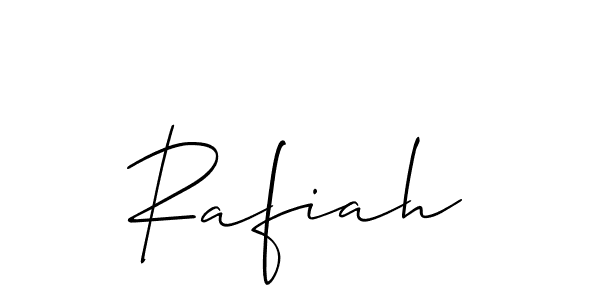 Make a beautiful signature design for name Rafiah. With this signature (Allison_Script) style, you can create a handwritten signature for free. Rafiah signature style 2 images and pictures png