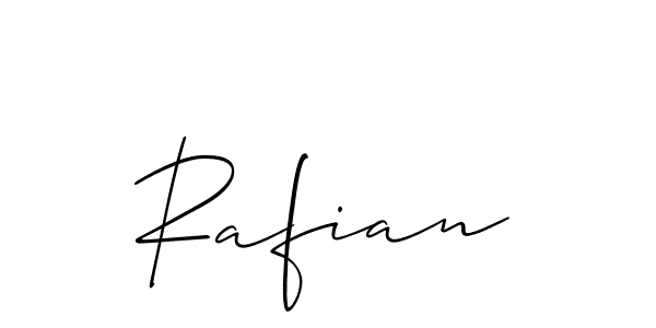 How to make Rafian name signature. Use Allison_Script style for creating short signs online. This is the latest handwritten sign. Rafian signature style 2 images and pictures png