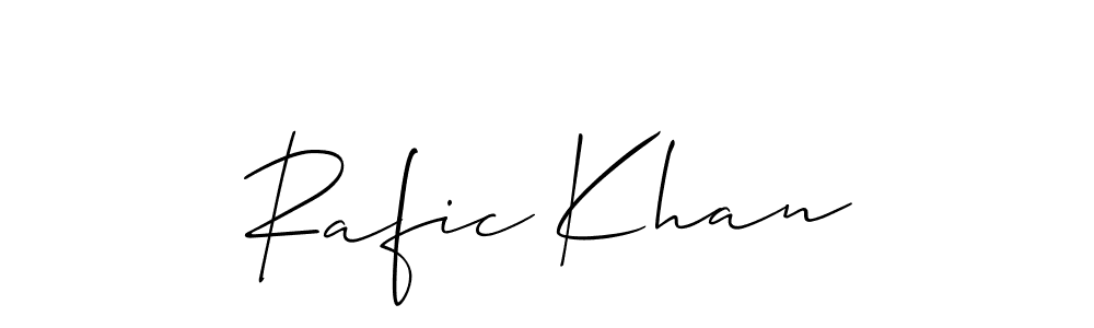 Rafic Khan stylish signature style. Best Handwritten Sign (Allison_Script) for my name. Handwritten Signature Collection Ideas for my name Rafic Khan. Rafic Khan signature style 2 images and pictures png