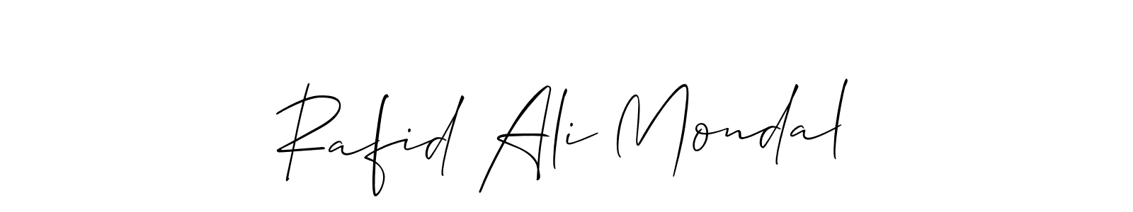 Use a signature maker to create a handwritten signature online. With this signature software, you can design (Allison_Script) your own signature for name Rafid Ali Mondal. Rafid Ali Mondal signature style 2 images and pictures png