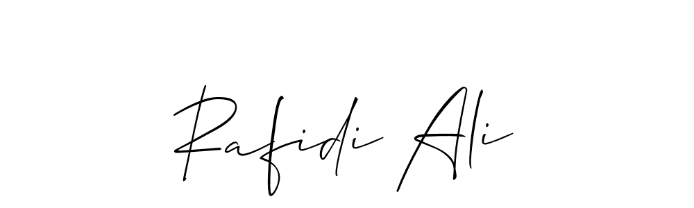 You should practise on your own different ways (Allison_Script) to write your name (Rafidi Ali) in signature. don't let someone else do it for you. Rafidi Ali signature style 2 images and pictures png