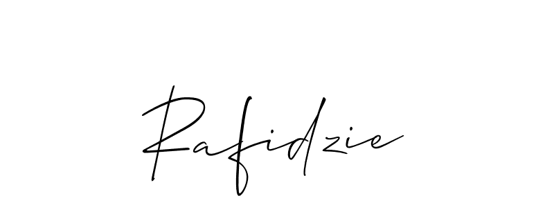 The best way (Allison_Script) to make a short signature is to pick only two or three words in your name. The name Rafidzie include a total of six letters. For converting this name. Rafidzie signature style 2 images and pictures png