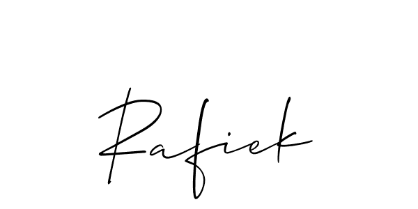 Also we have Rafiek name is the best signature style. Create professional handwritten signature collection using Allison_Script autograph style. Rafiek signature style 2 images and pictures png