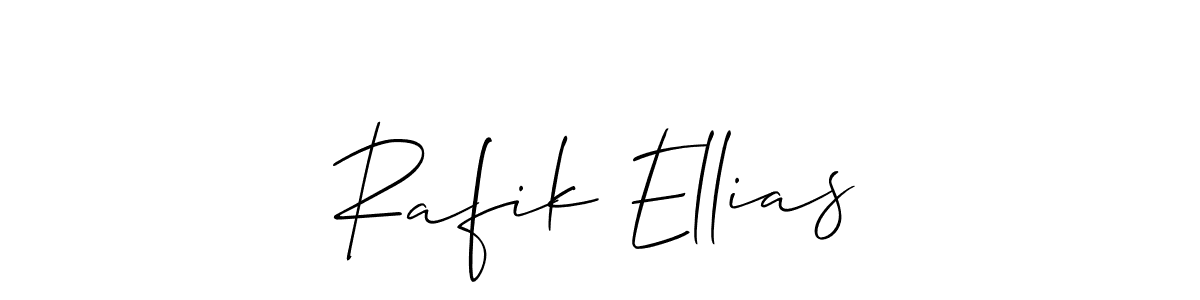 How to Draw Rafik Ellias signature style? Allison_Script is a latest design signature styles for name Rafik Ellias. Rafik Ellias signature style 2 images and pictures png