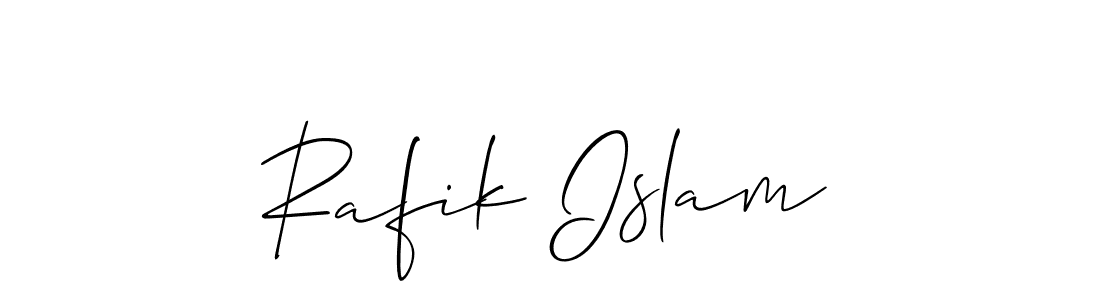 You should practise on your own different ways (Allison_Script) to write your name (Rafik Islam) in signature. don't let someone else do it for you. Rafik Islam signature style 2 images and pictures png