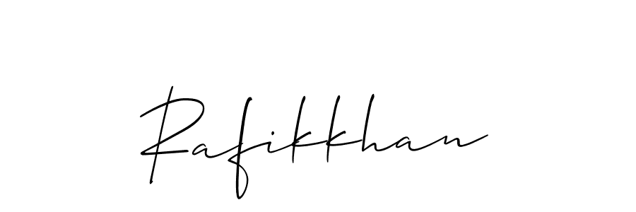 Create a beautiful signature design for name Rafikkhan. With this signature (Allison_Script) fonts, you can make a handwritten signature for free. Rafikkhan signature style 2 images and pictures png