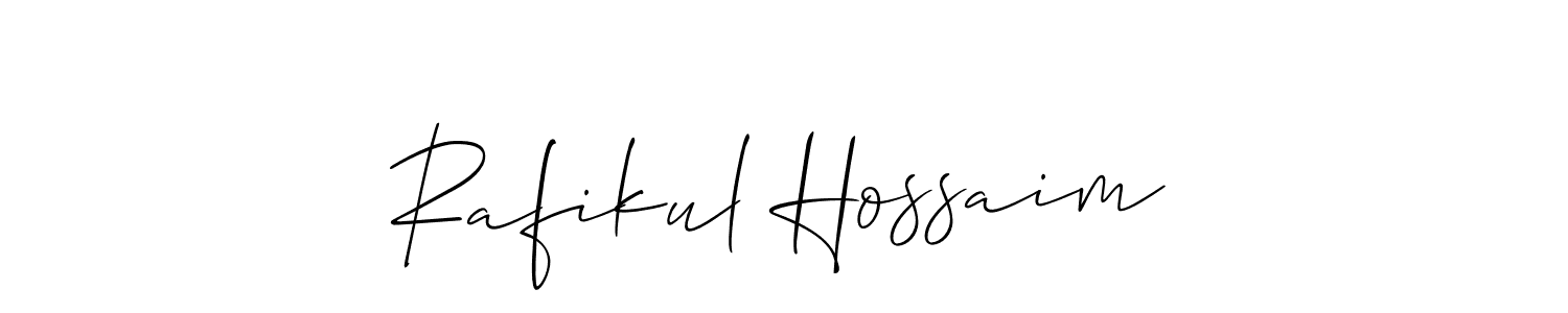 The best way (Allison_Script) to make a short signature is to pick only two or three words in your name. The name Rafikul Hossaim include a total of six letters. For converting this name. Rafikul Hossaim signature style 2 images and pictures png