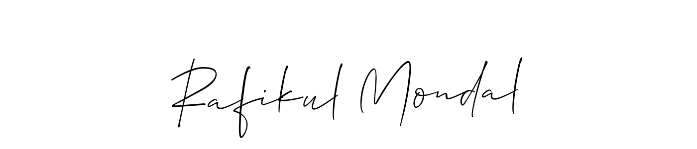 Create a beautiful signature design for name Rafikul Mondal. With this signature (Allison_Script) fonts, you can make a handwritten signature for free. Rafikul Mondal signature style 2 images and pictures png