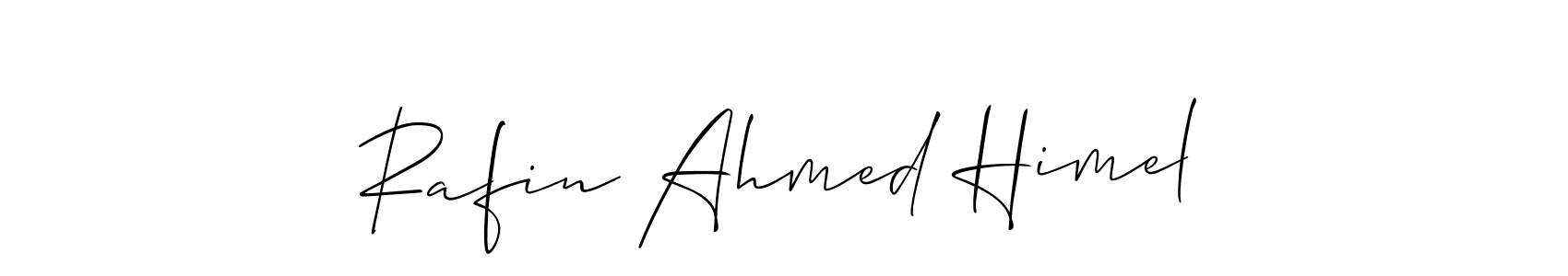 Make a beautiful signature design for name Rafin Ahmed Himel. With this signature (Allison_Script) style, you can create a handwritten signature for free. Rafin Ahmed Himel signature style 2 images and pictures png