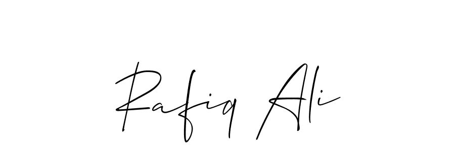 Similarly Allison_Script is the best handwritten signature design. Signature creator online .You can use it as an online autograph creator for name Rafiq Ali. Rafiq Ali signature style 2 images and pictures png