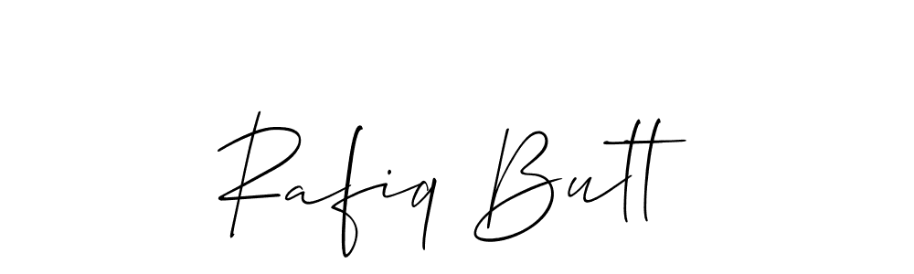Also You can easily find your signature by using the search form. We will create Rafiq Butt name handwritten signature images for you free of cost using Allison_Script sign style. Rafiq Butt signature style 2 images and pictures png