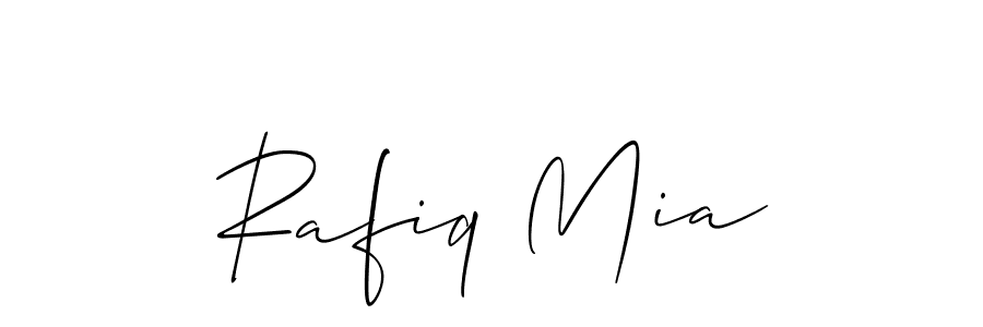 Make a beautiful signature design for name Rafiq Mia. With this signature (Allison_Script) style, you can create a handwritten signature for free. Rafiq Mia signature style 2 images and pictures png
