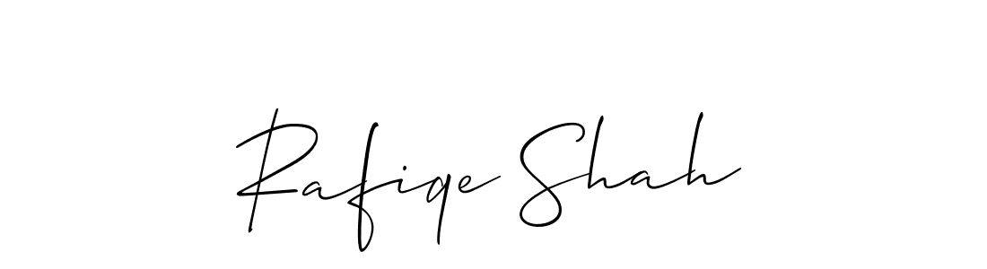 Rafiqe Shah stylish signature style. Best Handwritten Sign (Allison_Script) for my name. Handwritten Signature Collection Ideas for my name Rafiqe Shah. Rafiqe Shah signature style 2 images and pictures png