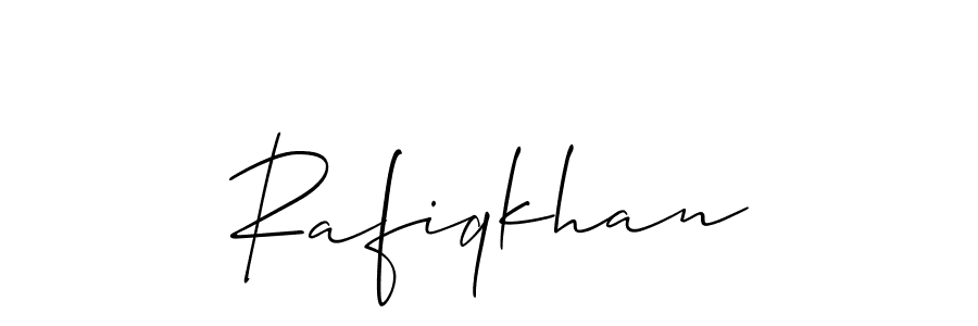How to make Rafiqkhan signature? Allison_Script is a professional autograph style. Create handwritten signature for Rafiqkhan name. Rafiqkhan signature style 2 images and pictures png