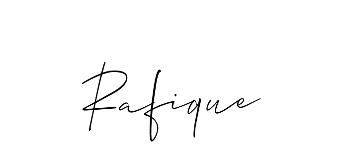 Also You can easily find your signature by using the search form. We will create Rafique name handwritten signature images for you free of cost using Allison_Script sign style. Rafique signature style 2 images and pictures png