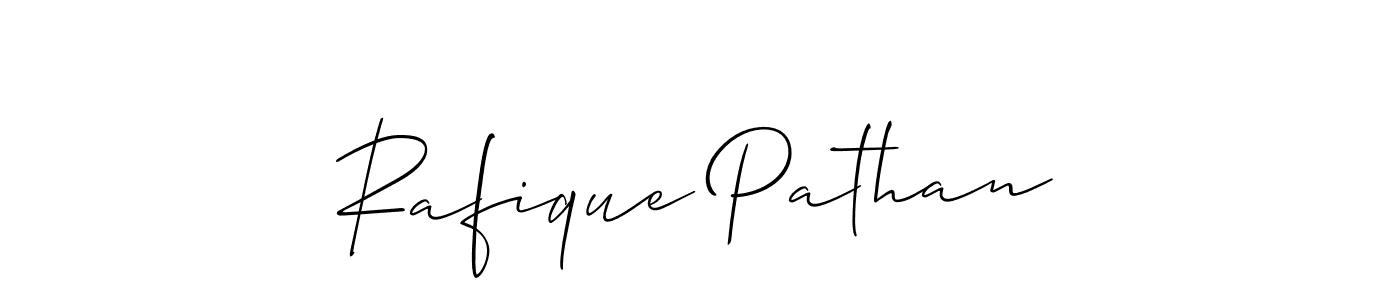 You should practise on your own different ways (Allison_Script) to write your name (Rafique Pathan) in signature. don't let someone else do it for you. Rafique Pathan signature style 2 images and pictures png