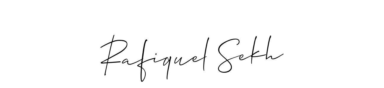 Check out images of Autograph of Rafiquel Sekh name. Actor Rafiquel Sekh Signature Style. Allison_Script is a professional sign style online. Rafiquel Sekh signature style 2 images and pictures png