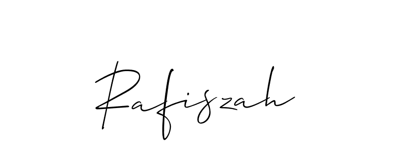 It looks lik you need a new signature style for name Rafiszah. Design unique handwritten (Allison_Script) signature with our free signature maker in just a few clicks. Rafiszah signature style 2 images and pictures png